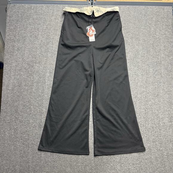 NWT Cider Halter Top Pant Set Women's Small Black/Cream Floral Suit Wide Leg NEW - Picture 4 of 11